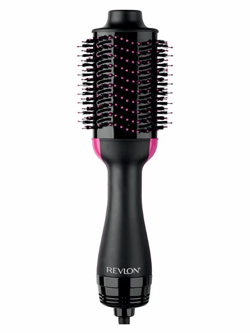 Revlon Black and Pink Hot Air Round Brush Styler - Salon Blowout Brush